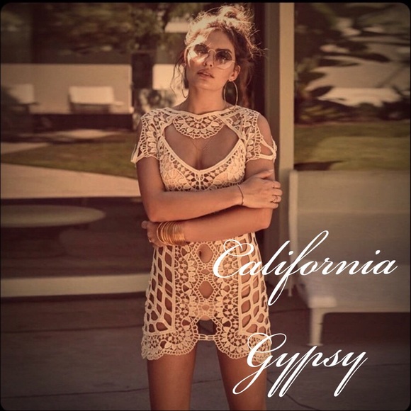 Boho Crochet Knit Coverup - Picture 3 of 8